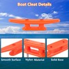 Orange Nylon Boat Cleat 6 Inch, 4 Pack Dock Cleat
