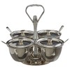 Winco 4-Unit Stainless Steel Relish Server