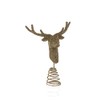 Gold Glilttered Deer Stag Reindeer Christmas Tree Topper