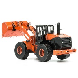 DCD Model Kit Wheel Loader in Orange and Black Metal Earth's Challenging Difficulty Steel Model Tool Kit for Model Building