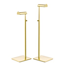 Elitnus Gold Set of 2 Adjustable Height Purse Display Stand - Metal Handbag Display Stand Set - Single Hanging Hook for Boutique Store