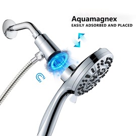 EJG High Pressure Handheld Shower Head with Hose and Adjustable Spray Settings Multi-Function Detachable Showerhead for Easy Tool-Free Installation Water Saving Bathroom for Elderly Kids Pets RV