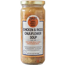 Chicken & Riced Cauliflower Soup by Zoup! Good, Really Good - No Artificial Ingredients, No Preservatives, Gluten Free Chicken & Riced Cauliflower Soup, 16 oz Ready to Serve (3 Pack)