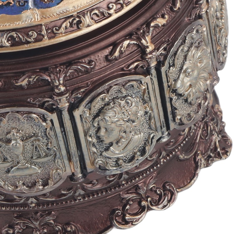 Vintage Music Box with 12 Constellations Rotating Goddess Twinkling LED