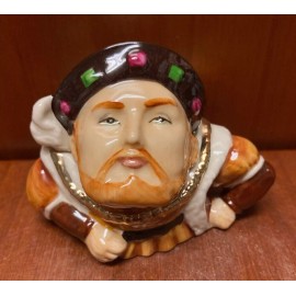 Kevin Francis Face Pots- Henry the VIII w/Gold Backstamp in Brown