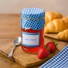 Jam Pot Covers (1lb) with Elastic Rubber Bands & Labels