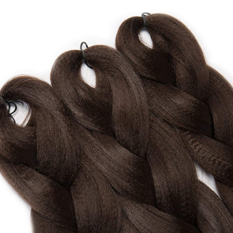 TEESS 24-Inch Braids Extensions Synthetic Hair Crochet Jumbo Braids Synthetic