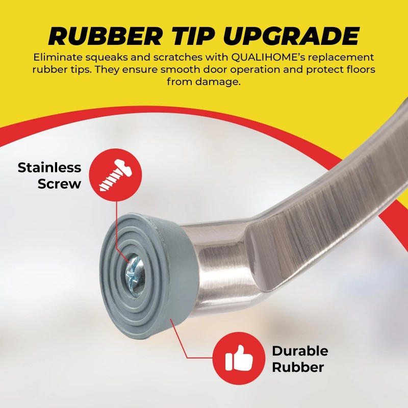 Qualihome Replacement Rubber Tip for Kickdown / Drop Down Door