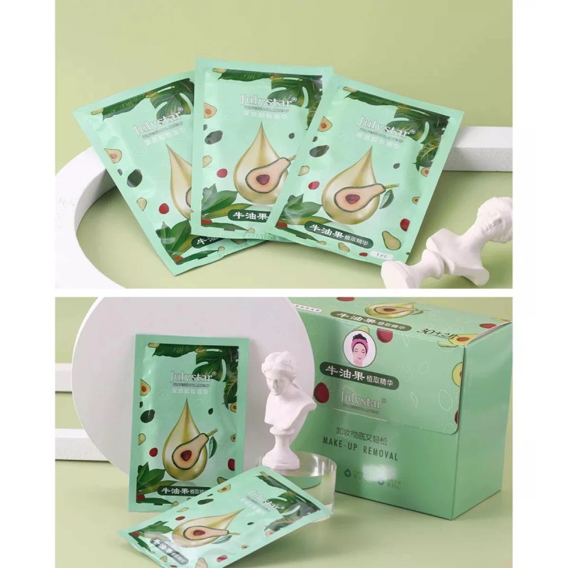 Julay star Toallitas Desmaquillantes, Esencia De Aguacate, 32 Pzs