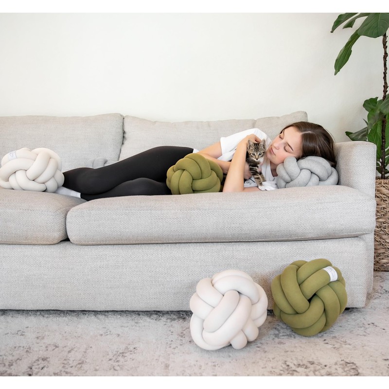 This Doors Home Knot Pillow (Grey)