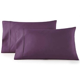 TBM Oversize Pillow Case Extra Large Fits Even The Fluffiest Pillows Including The Pancake Pillow Extra Tall Pillowcase 100% Egyptian Cotton 600 Thread Count (Plum, King 23W X 43L)