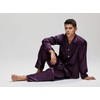 Tony & Candice Men's Classic Satin Pajama Set Sleepwear (Purple