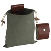 Foraging Bag, Waxed Canvas Foraging Pouch, Collapsible Mushroom Bag Leather
