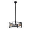 Chloe Lighting Ryker Farmhouse Matt Black 4 Light Drum Ceiling