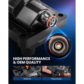 KAX OEM Performance Set of 3 UF137 Ignition Coil Pack & Iridium Spark Plugs w/Magnetic Socket for Benz E320, C230, C280, S320, SL320, 300E, 300CE, 300TE, C36 AMG 1993-1997 2.8L 3.2L