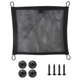 JJiaoLinin Storage Nets for Campervans,Cargo Net for Van Campervan Storage Net with 4 Screws & 4 Hooks Elastic Nylon Storage Net Car Mesh Cargo Net for Caravan Motorhome Trunk Vans