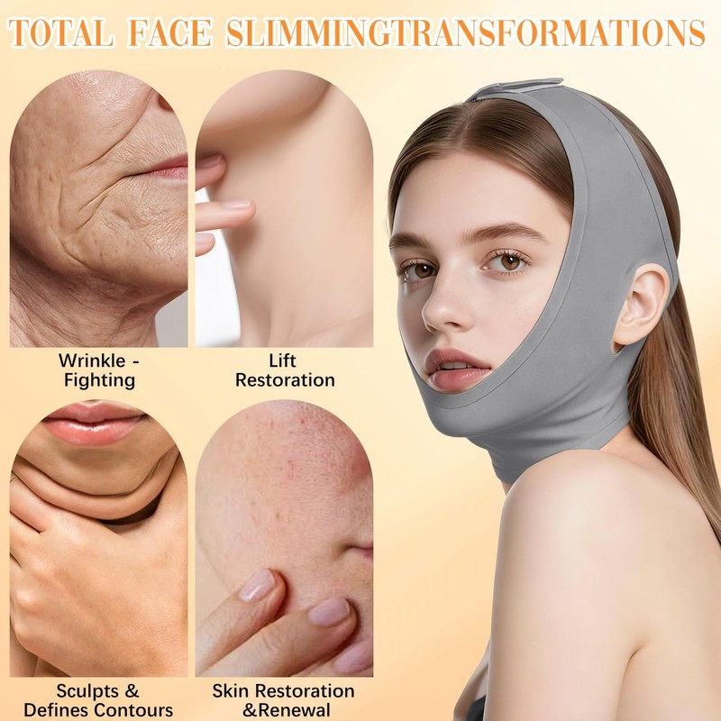 Collagen Face Sculpt Wrap, Skin-Friendly and Breathable, Reusable Face Mask