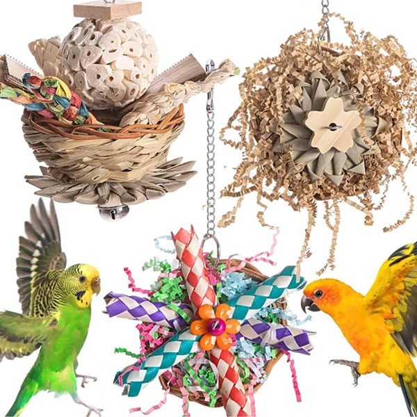 3 Pieces Bird Toy, Bird Parrot Toy, Parrot Toy, Budgie