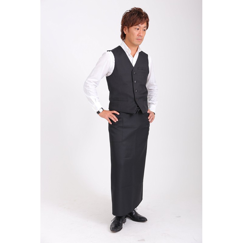 Esis Original Long Sommelier Apron, Black, Commercial Use, Restaurant