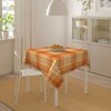 Fall Square Tablecloth 54 Inch,Burnt Orange Buffalo Plaid