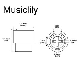 Musiclily Ultra Inch/mm Compatible Lever Switch Knobs TL Type for Fender/Squier Telecaster Electric Guitar, Aged White (Set of 2)