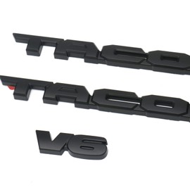 Emblem Overlays 3Pcs Compatible with Tacoma 2016-2024 ABS Plastic Badge Emblems Overlay 0516 with Strong Adhesive Matte Black