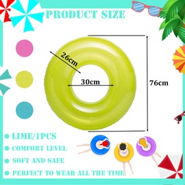 76cm Inflatable Pool Floats Swimming Rings Rubber Rings for Kids,Yellow Inflatable Swim Ring,Girls Boys Inflatable Wheel Swim Tube Pool Ring Floaties for Kids Swimming Beach Pool Party Inflatable