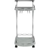 Coaster Home Furnishings Chrome and White Serving Cart with 2