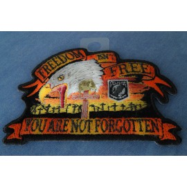 Ivamis Freedom Isn't Free Eagle Small Patriotic Iron on Patch - 4x3 inch - P3145