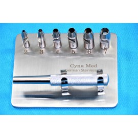 6PCS Dermal Set of Knives Keyes Dermal Punch Plus Dermal Knives 2mm to 7mm Premium German CYNAMED