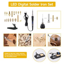 Anyman 3D Printer Finishing and Smoothing Tools Kit Includes Digital Soldering Iron, Deburring Tool, Electric Polishing Machine for 3D Printer Removal, Cleaning, and Finishing