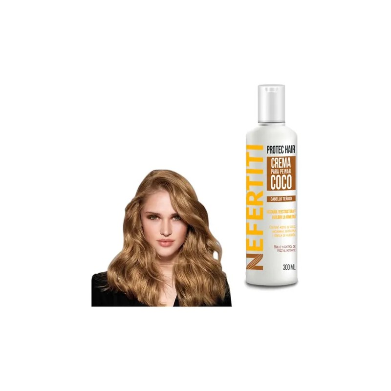 Crema Para Peinar Coco Con Keratina Cabello Teñido 300ml