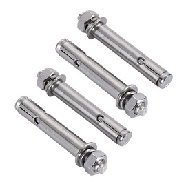 Stainless Steel M6 x 60mm Hex Head Sleeve Anchor, for Pad Eye Plate Hook Hanging Hardware 1/4" x 2-3/8" Expansion Bolt (4pcs Hex Sleeve Anchor)