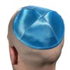 Satin 20 cm Sky Blue Kippah Jewish Cap Judaica Kipa