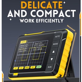 Osciloscopio de Mano, Fydun Analógico Digital Señal Oscilografo Portátil Ultra Delgado Medidor 200K Ancho de Banda 2.5MS/S Frecuencia de Muestreo, Soporte Oculto Integrado