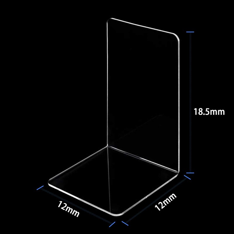 ELANBALU 6 Pcs Set Heavy Acrylic Book Stand Clear Anti-Slip