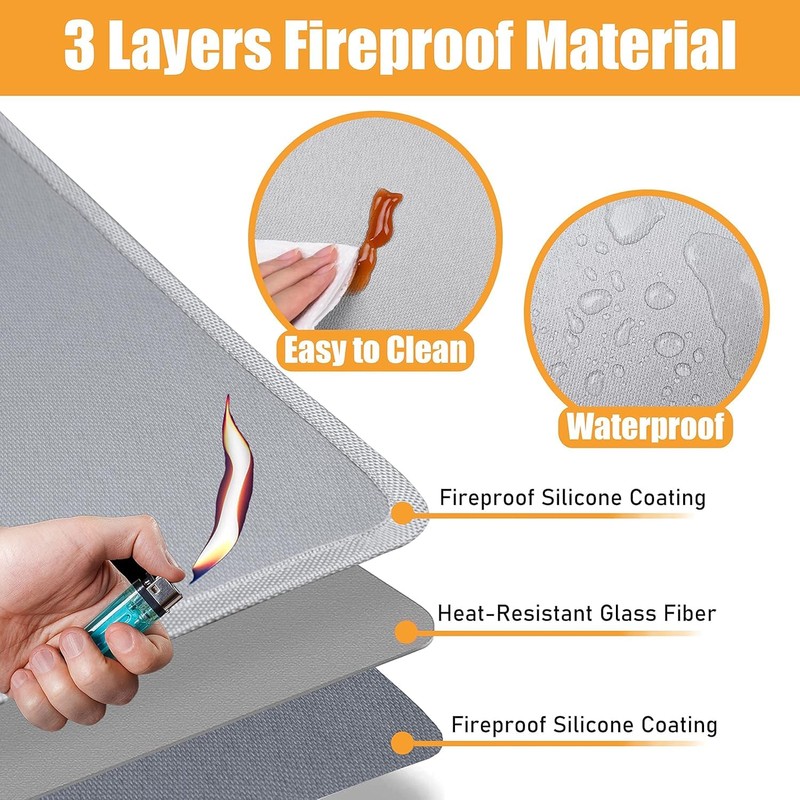 24 x 31 in Heat Resistant Grill Mats for Outdoor