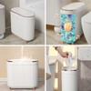 Aupekro Bathroom Trash Can with Lid, 3.1 Gallon Slim Trash