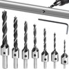 KEWAYO HSS 5 Flute Countersink Drill Bit Set Screwdriver Reamer