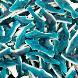 Sunny Island Blue Baby Sharks Gummy Candy, Made with Real Fruit Juice, 2 Pound Bag