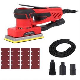 350W Brushless Motor Sheet Sander with 12 Sanding Paper, Sander Finishing Sander, Powerful & Low Vibration, 10000 OPM, For Wood working, Polishing,Carpentry
