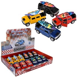 Rhode Island Novelty 5" Diecast Pull Back 2005 Big SUV with Surfboard