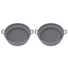 2 Pcs Silicone Air Cooker Pot With Handle Round Fryer