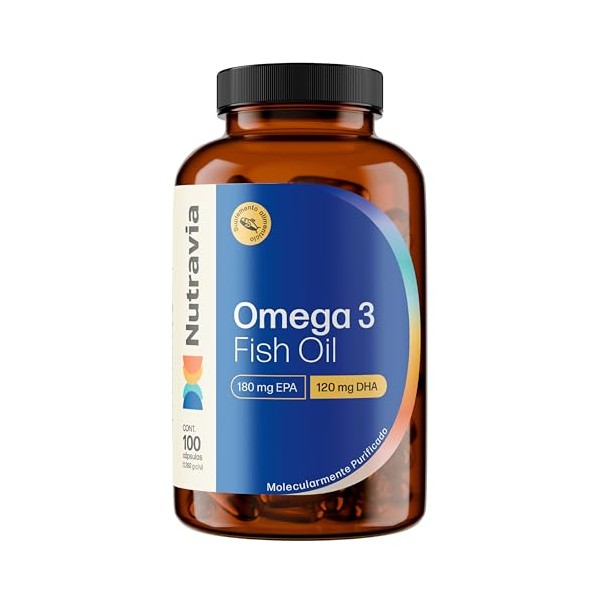 Nutravia Omega 3 Fish Oil 1000 mg Vitaminas para Mujeres