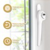 Bwintech 2 Pcs Offset White UPVC Aluminium Window Handle, Left