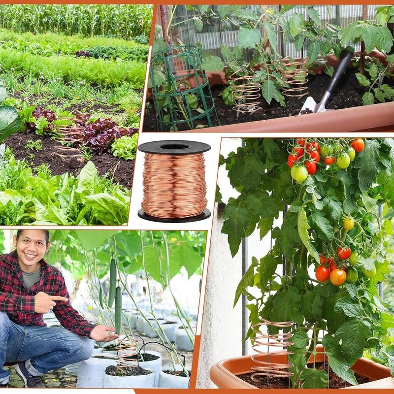 100ft Copper Wire for Gardening, Electroculture, Bonsai, Jewelry Making Beading