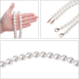 Handle Bead Handle 2pcs Bag Beaded Handle Handle Bead Strap Replacement Bag Chain (14mm*32cm)