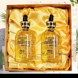 Partner company Pure gold 24K gold ampoule 100ML 2 bottles whitening wrinkle improvement functional gift set 2 types / 순금 24K 골드앰플 100ML 2병 미백 주름 개선 기능성 선물세트 2종