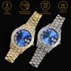 Halukakah Diamonds Gold Watch Iced Out,Men's Platinum White Gold Plated