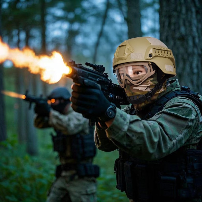 Airsoft Helmet Full Face, Tactical Helmet with Airsoft Mask and